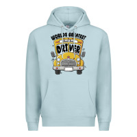 Blue Mist worlds greatest school bus driver Premium Hoodie - MaliasSmallBusiness