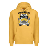 Mustard worlds greatest school bus driver Premium Hoodie - MaliasSmallBusiness