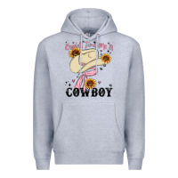 Heather Grey cupid find me a cowboy Premium Hoodie - MaliasSmallBusiness