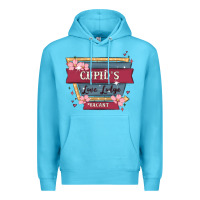 Ocean Blue cupid's love lodge Premium Hoodie - MaliasSmallBusiness