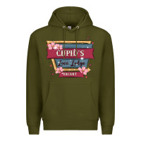 Army Green cupid's love lodge Premium Hoodie - MaliasSmallBusiness