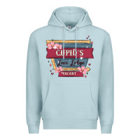 Blue Mist cupid's love lodge Premium Hoodie - MaliasSmallBusiness