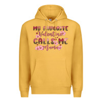 Mustard my favorite valentine calls me mama Premium Hoodie - MaliasSmallBusiness