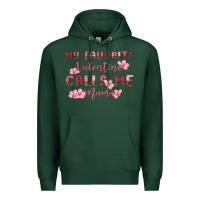 Sports Green my favorite valentine calls me mama Premium Hoodie - MaliasSmallBusiness
