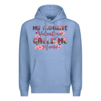 Colony Blue my favorite valentine calls me mama Premium Hoodie - MaliasSmallBusiness