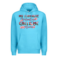 Ocean Blue my favorite valentine calls me mama Premium Hoodie - MaliasSmallBusiness