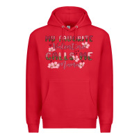 Red my favorite valentine calls me mama Premium Hoodie - MaliasSmallBusiness
