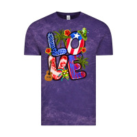 Cloud Purple puerto rico love Vintage Tee - Artiststas