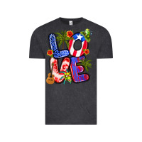 Vintage Black puerto rico love Vintage Tee - Artiststas