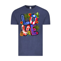Vintage Denim puerto rico love Vintage Tee - Artiststas