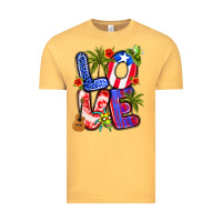 Vintage Mustard puerto rico love Vintage Tee - Artiststas