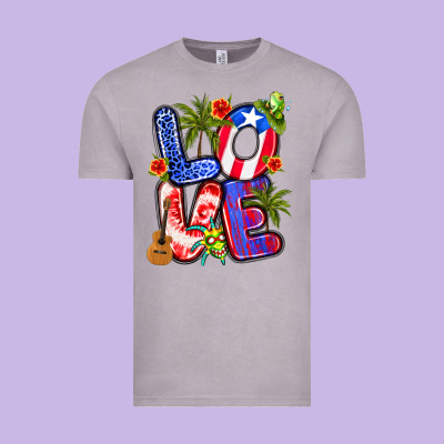 Puerto Rico Love Vintage Tee Designed By Artiststas