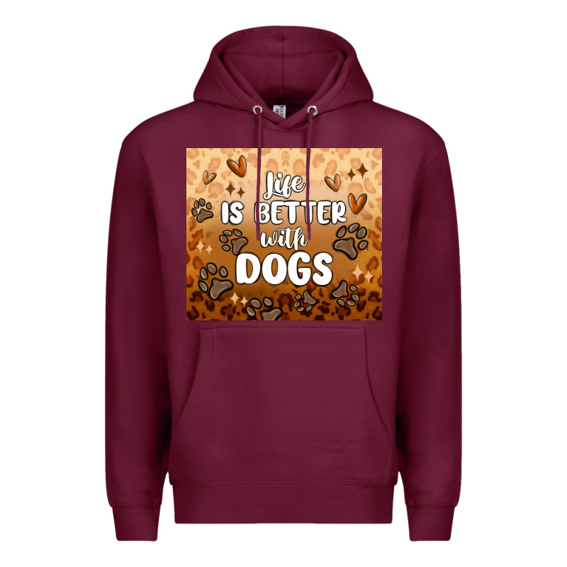 Life Is Better With Dogs Premium Hoodie by MaliasSmallBusiness | Teevron