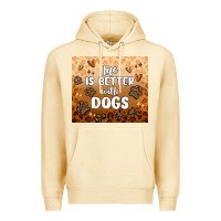 Pina Colada life is better with dogs Premium Hoodie - MaliasSmallBusiness