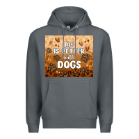 Rock life is better with dogs Premium Hoodie - MaliasSmallBusiness