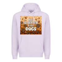 Lilac life is better with dogs Premium Hoodie - MaliasSmallBusiness