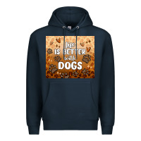 Navy life is better with dogs Premium Hoodie - MaliasSmallBusiness