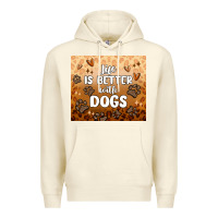 Sandshell life is better with dogs Premium Hoodie - MaliasSmallBusiness