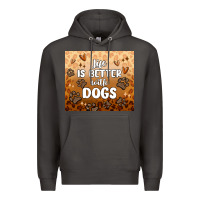 Smoke life is better with dogs Premium Hoodie - MaliasSmallBusiness