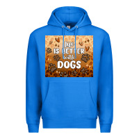 True Royal life is better with dogs Premium Hoodie - MaliasSmallBusiness
