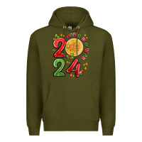 Army Green happy new year 2024 Premium Hoodie - MaliasSmallBusiness