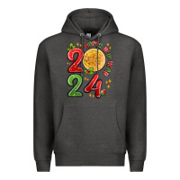 Charcoal Heather happy new year 2024 Premium Hoodie - MaliasSmallBusiness