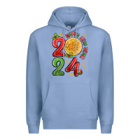 Colony Blue happy new year 2024 Premium Hoodie - MaliasSmallBusiness