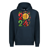Navy happy new year 2024 Premium Hoodie - MaliasSmallBusiness