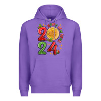Purple happy new year 2024 Premium Hoodie - MaliasSmallBusiness