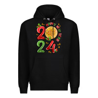 Black happy new year 2024 Premium Hoodie - MaliasSmallBusiness