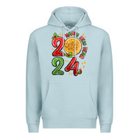 Blue Mist happy new year 2024 Premium Hoodie - MaliasSmallBusiness