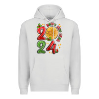 Dove Grey happy new year 2024 Premium Hoodie - MaliasSmallBusiness