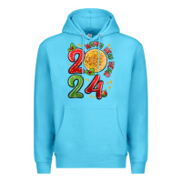 Ocean Blue happy new year 2024 Premium Hoodie - MaliasSmallBusiness