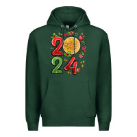 Sports Green happy new year 2024 Premium Hoodie - MaliasSmallBusiness
