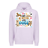 Lilac life is better with dogs Premium Hoodie - MaliasSmallBusiness