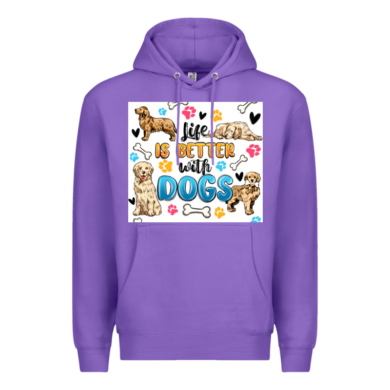 Life Is Better With Dogs Premium Hoodie by MaliasSmallBusiness | Teevron