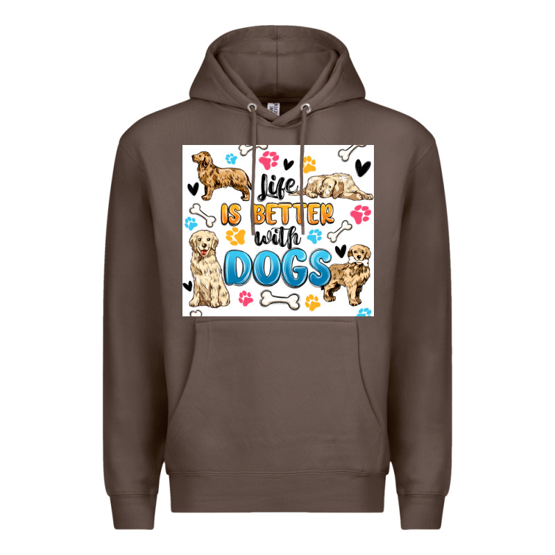 Life Is Better With Dogs Premium Hoodie by MaliasSmallBusiness | Teevron