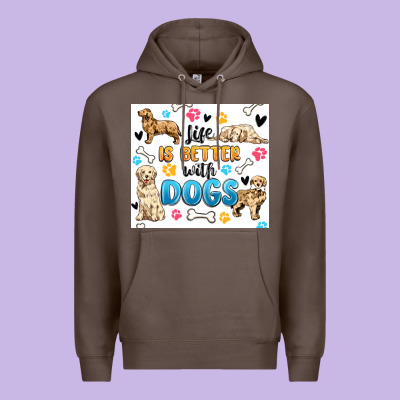 Premium Hoodie life is better with dogs
