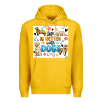 Lemon life is better with dogs Premium Hoodie - MaliasSmallBusiness