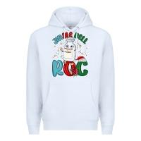 White jingle bell roc Premium Hoodie - MaliasSmallBusiness