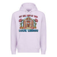 Lilac hot girls support their local library Premium Hoodie - MaliasSmallBusiness