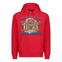 Red hot girls support their local library Premium Hoodie - MaliasSmallBusiness