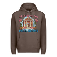 Coffee hot girls support their local library Premium Hoodie - MaliasSmallBusiness