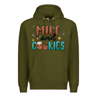 Army Green milf and cookies Premium Hoodie - MaliasSmallBusiness
