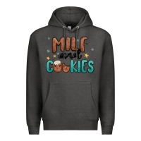 Charcoal Heather milf and cookies Premium Hoodie - MaliasSmallBusiness