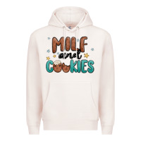 Pale Pink milf and cookies Premium Hoodie - MaliasSmallBusiness