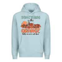 Blue Mist something in the orange Premium Hoodie - MaliasSmallBusiness