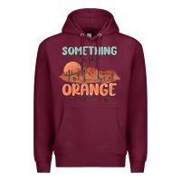 Burgundy something in the orange Premium Hoodie - MaliasSmallBusiness