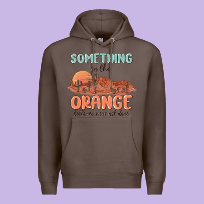 Premium Hoodie something in the orange