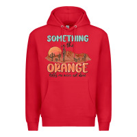 Red something in the orange Premium Hoodie - MaliasSmallBusiness